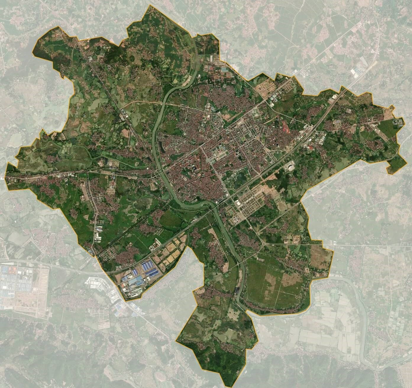 Bản đồ vệ tinh thành phố Bắc Giang