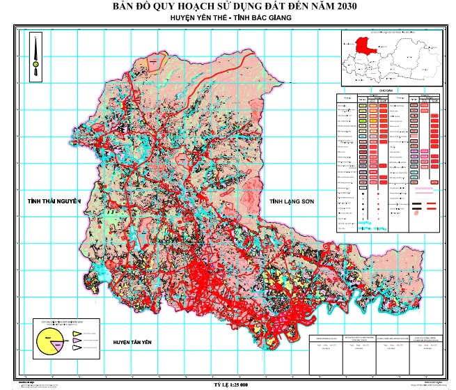 Bản đồ quy hoạch huyện Yên Thế