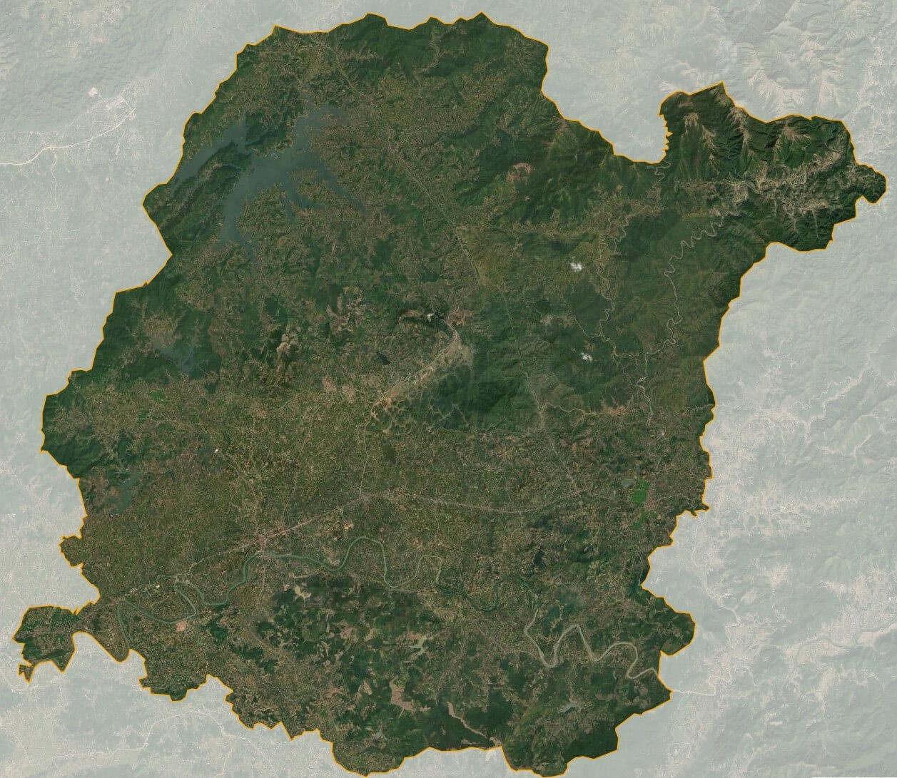 Bản đồ vệ tinh huyện Lục Ngạn