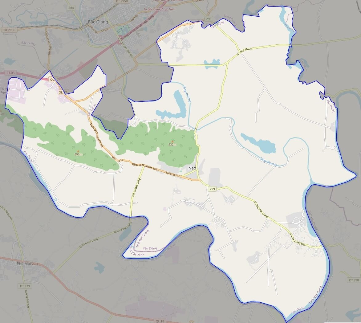 Bản đồ giao thông huyện Yên Dũng
