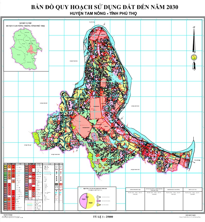 Bản đồ quy hoach huyện Tam Nông