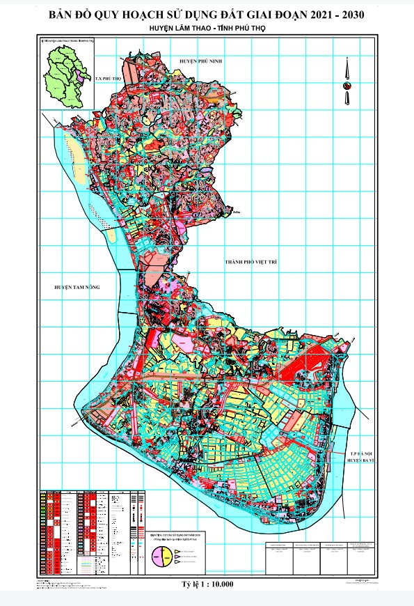 Bản đồ quy hoạch huyện Lâm Thao