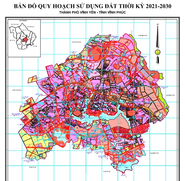 Bản đồ quy hoạch thành phố Vĩnh Yên