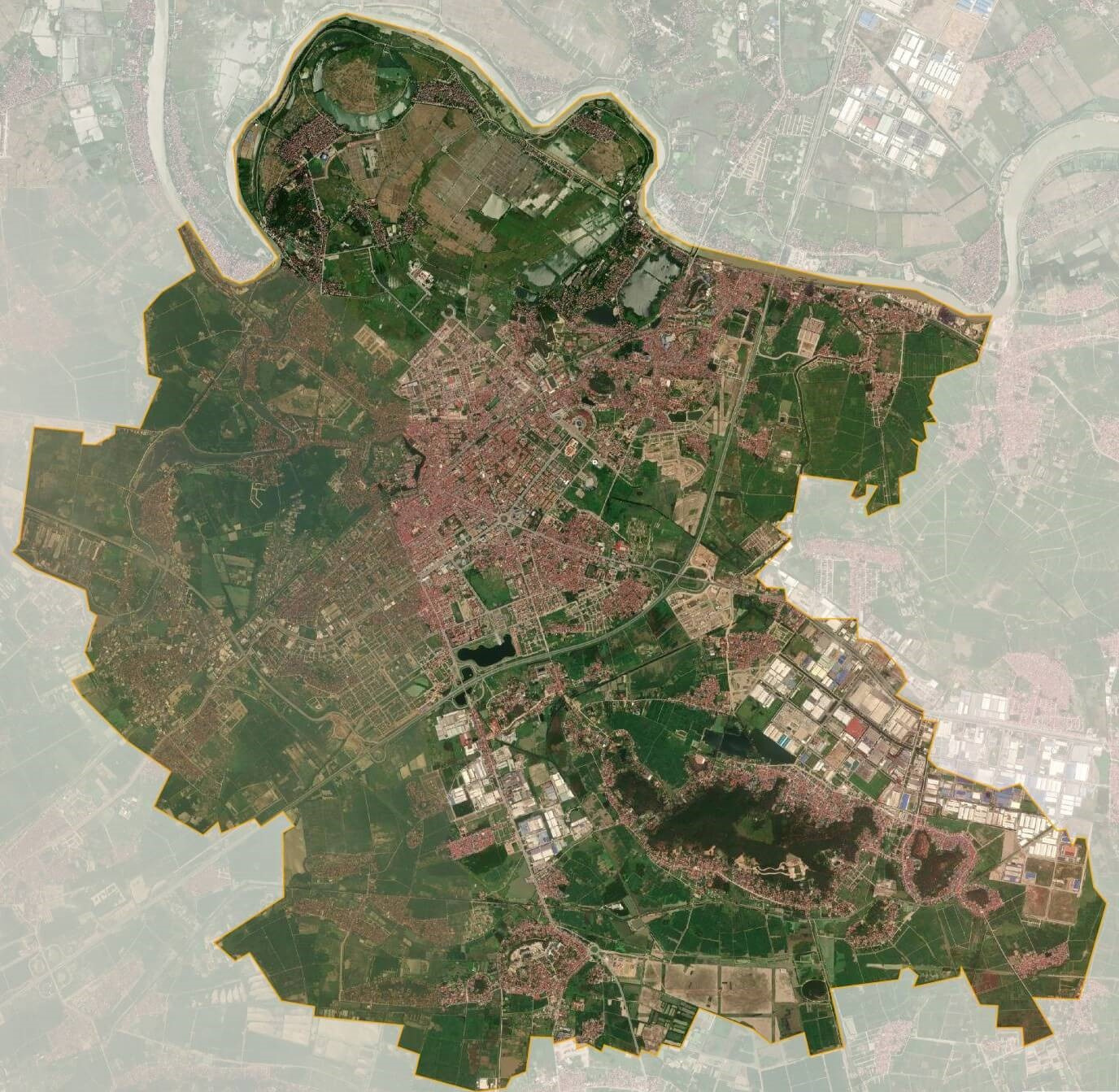 Bản đồ vệ tinh thành phố Bắc Ninh