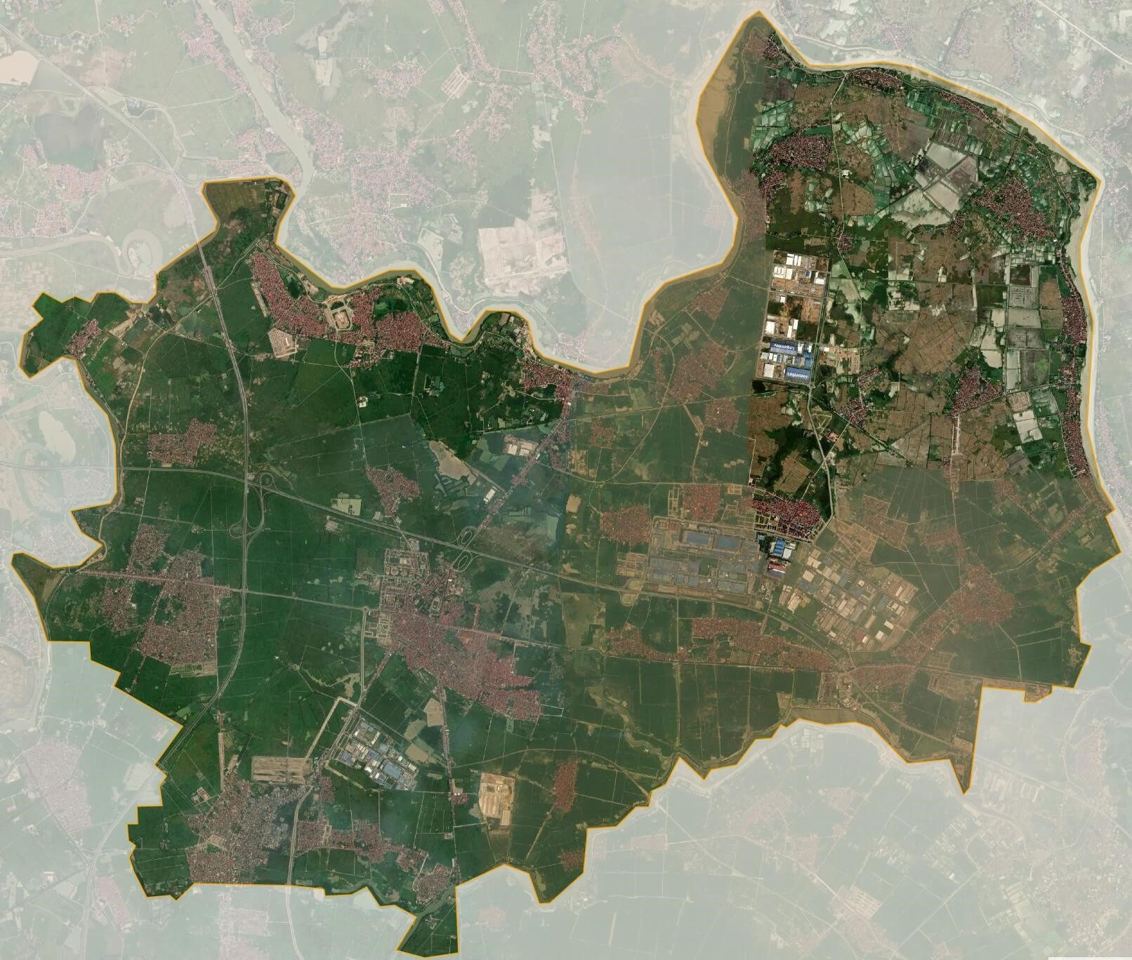 Bản đồ vệ tinh huyện Yên Phong