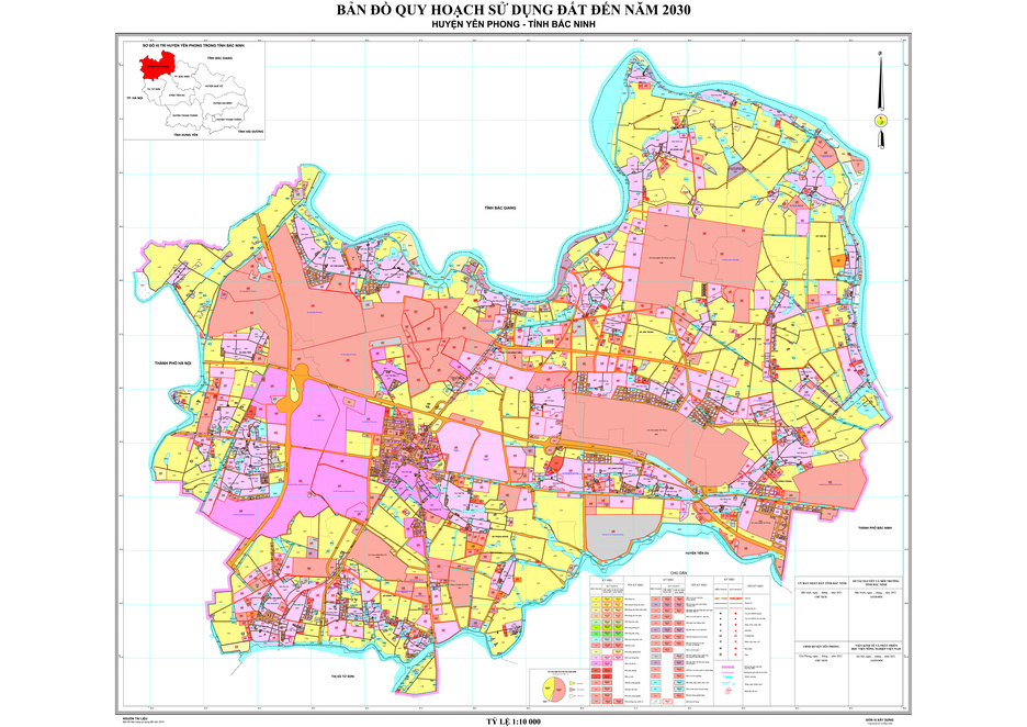 Bản đồ quy hoạch huyện Yên Phong 