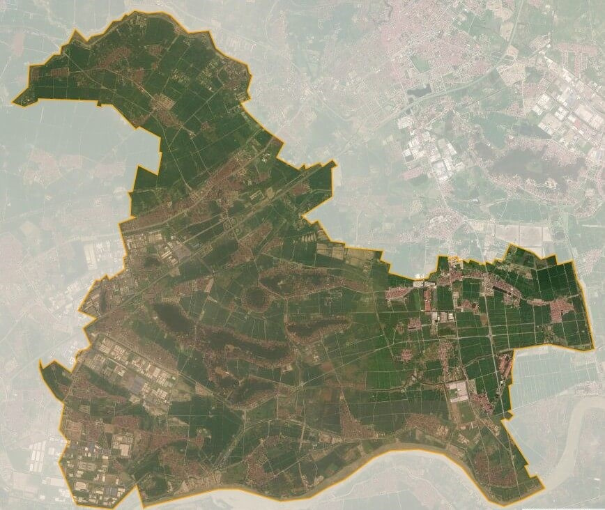Bản đồ vệ tinh huyện Tiên Du