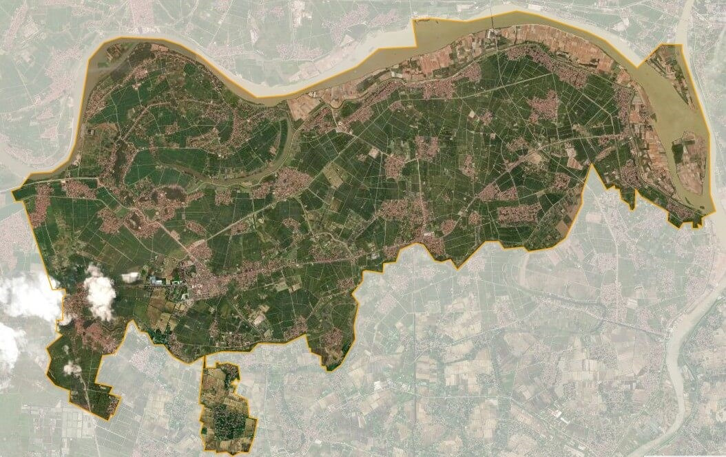 Bản đồ vệ tinh huyện Gia Bình