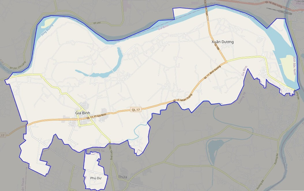 Bản đồ giao thông huyện Gia Bình