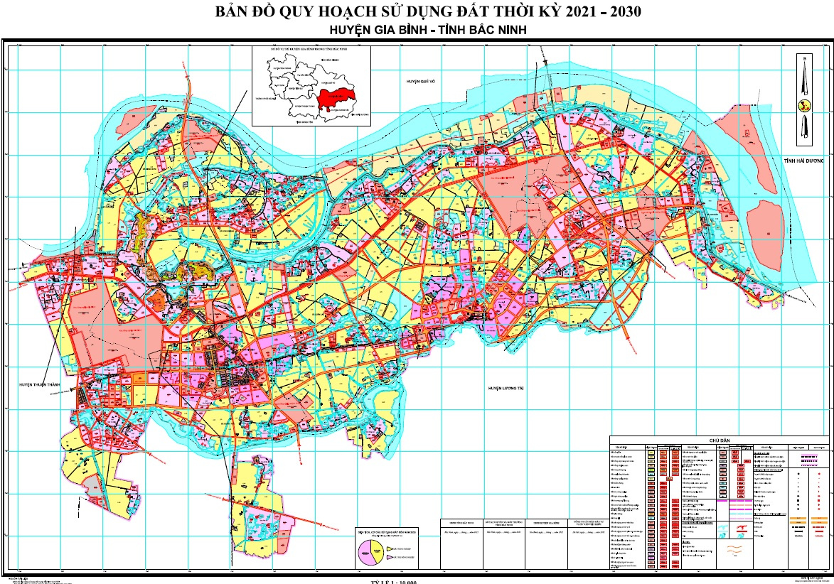 Bản đồ hành chính huyện Gia Bình
