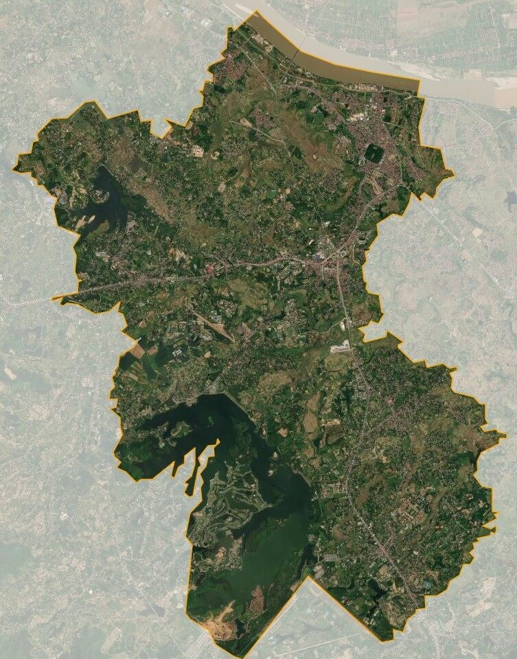 bản đồ vệ tinh thị xã sơn tây