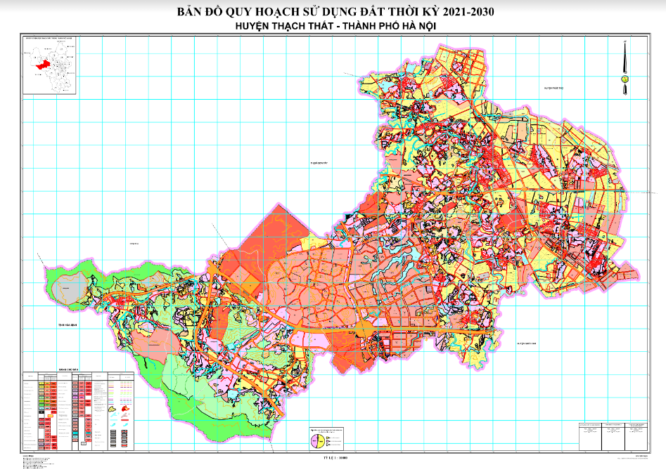 Bản đồ quy hoạch huyện Thạch Thất