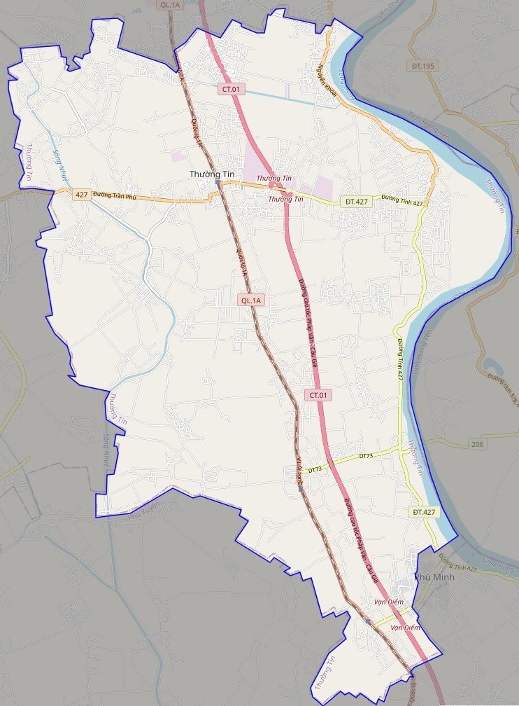 bản đồ giao thông huyện Thường Tín