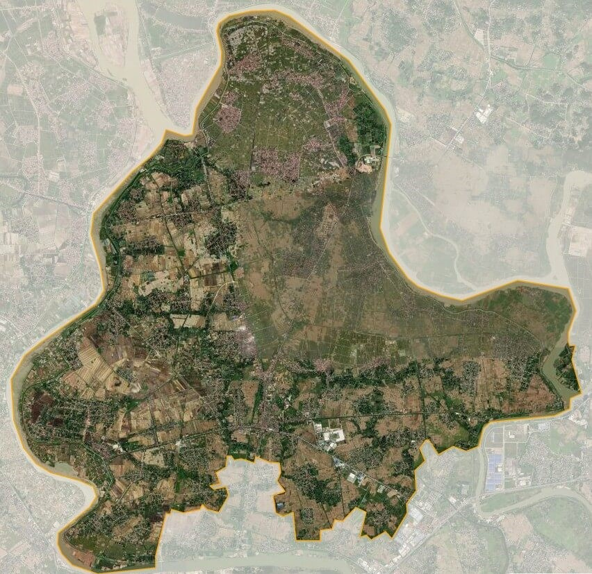 Bản đồ vệ tinh huyện Nam Sách