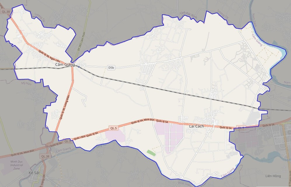 Bản đồ giao thông huyện Cẩm Giàng
