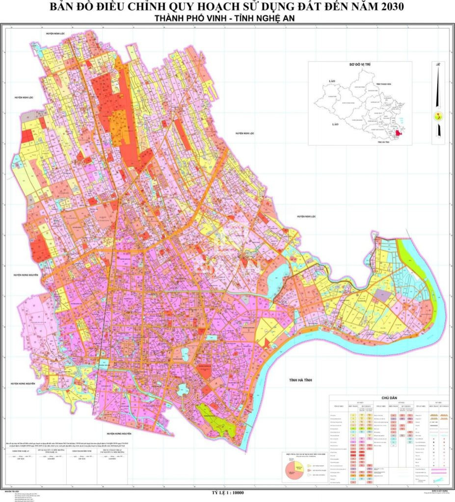 Bản đồ quy hoạch thành phố Vinh - tỉnh Nghệ An