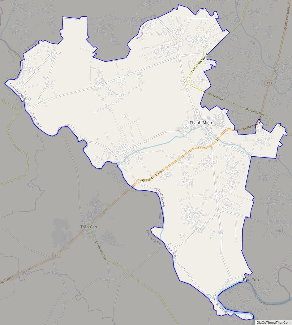 Bản đồ giao thông huyện Thanh Miện