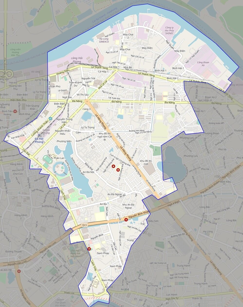 Bản đồ giao thông quận Ngô Quyền