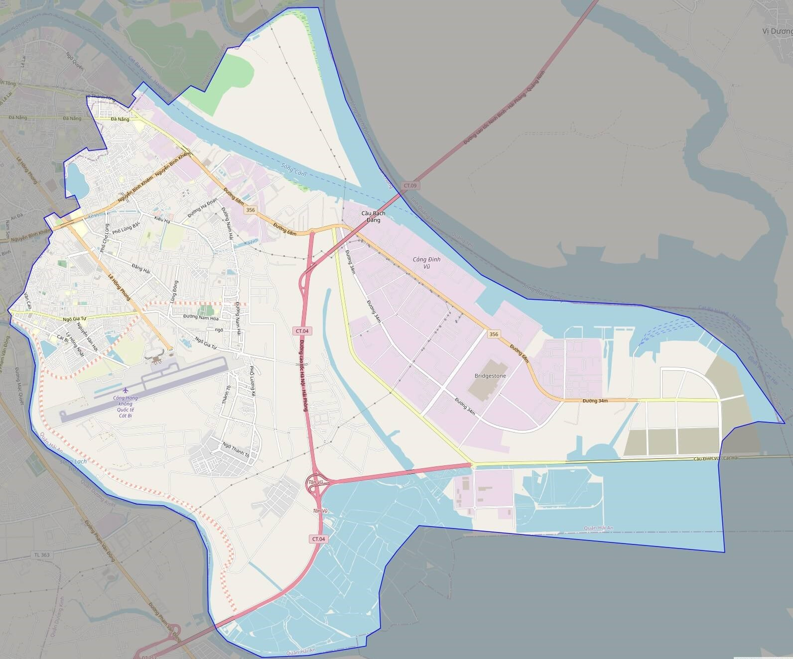 Bản đồ giao thông quận Hải An