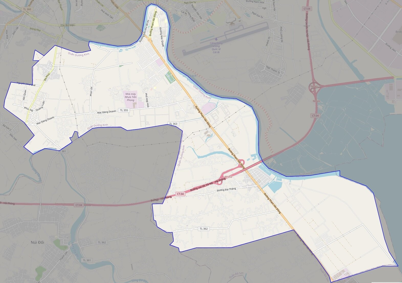 Bản đồ giao thông quận Dương Kinh