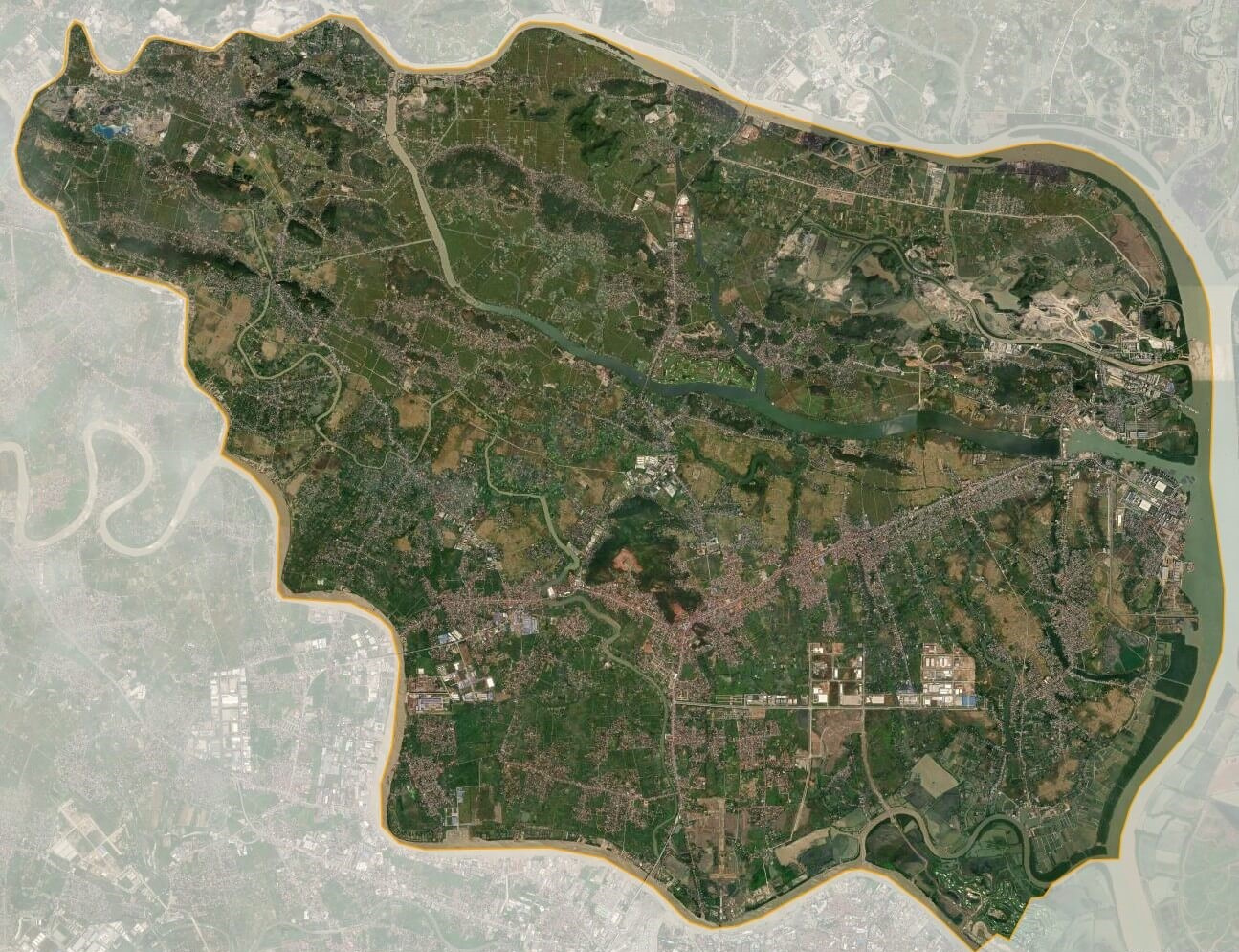 Bản đồ vệ tinh huyện Thủy Nguyên