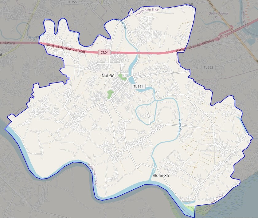 Bản đồ giao thông huyện Kiến Thụy
