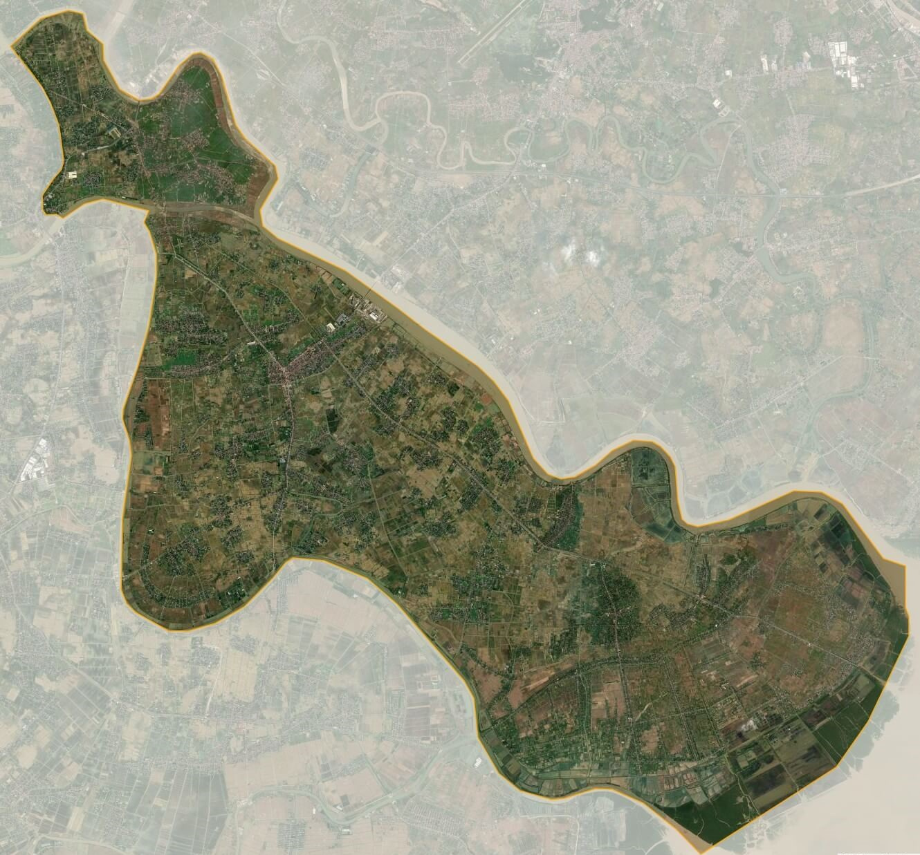 Bản đồ vệ tinh huyện Tiên Lãng