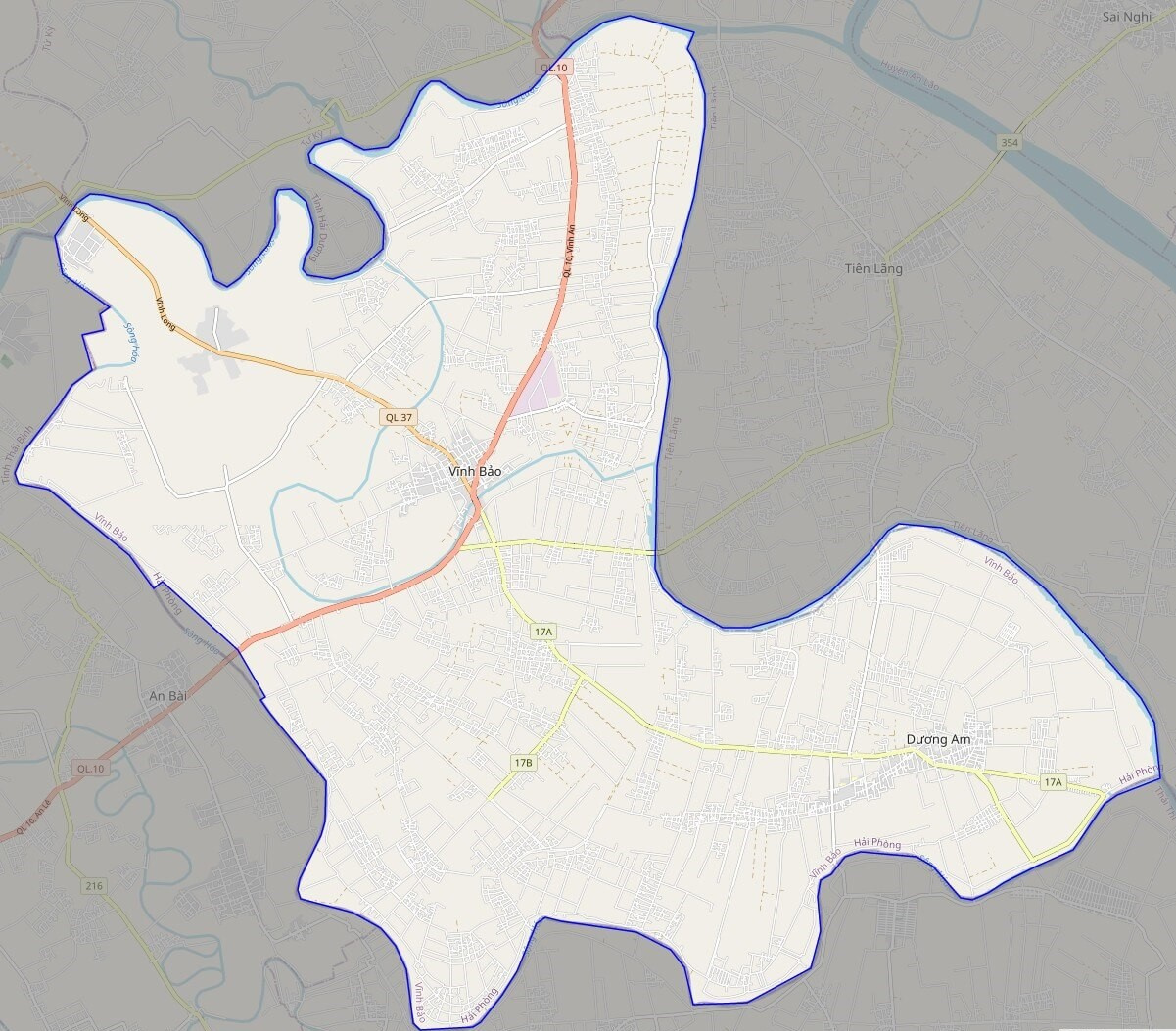 Bản đồ quy hoạch huyện Vĩnh Bảo