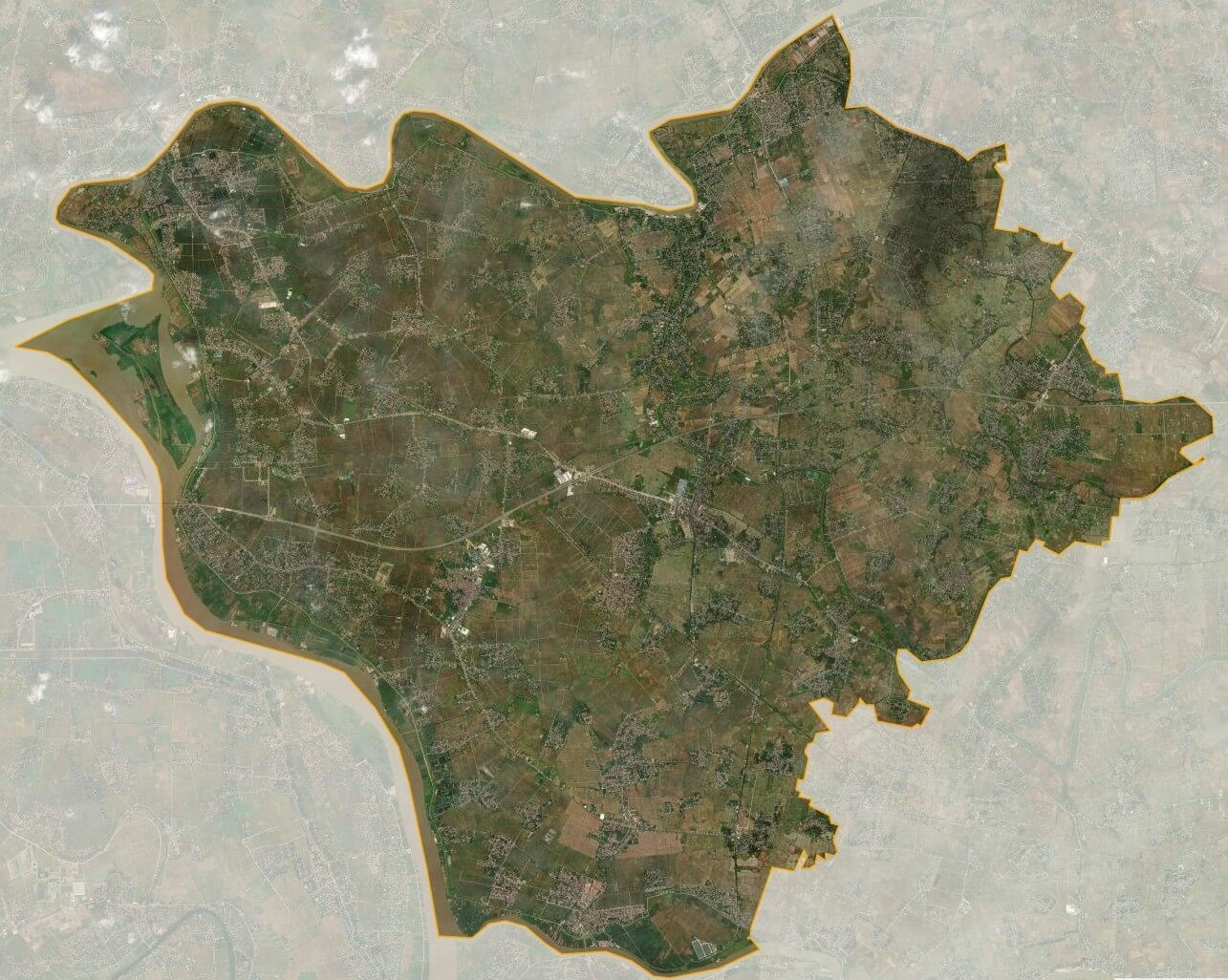 Bản đồ vệ tinh huyện Hưng Hà