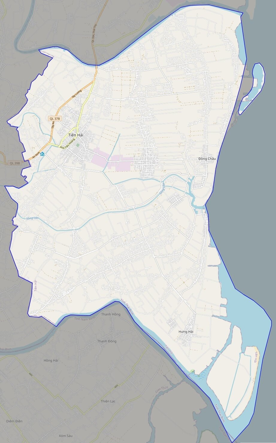 Bản đồ giao thông huyện Kiến Xương