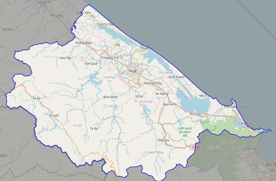 Bản đồ giao thông tỉnh Thừa Thiên Huế