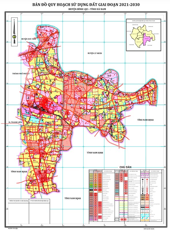 Bản đồ quy hoạch huyện Bình Lục