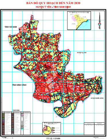 Bản đồ quy hoạch huyện Ý Yên