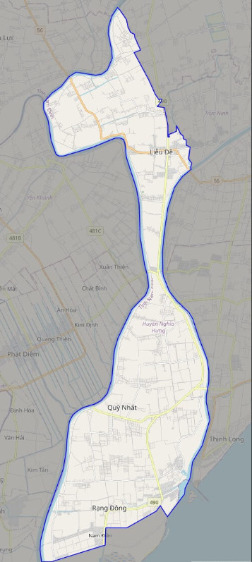 Bản đồ giao thông huyện Nghĩa Hưng