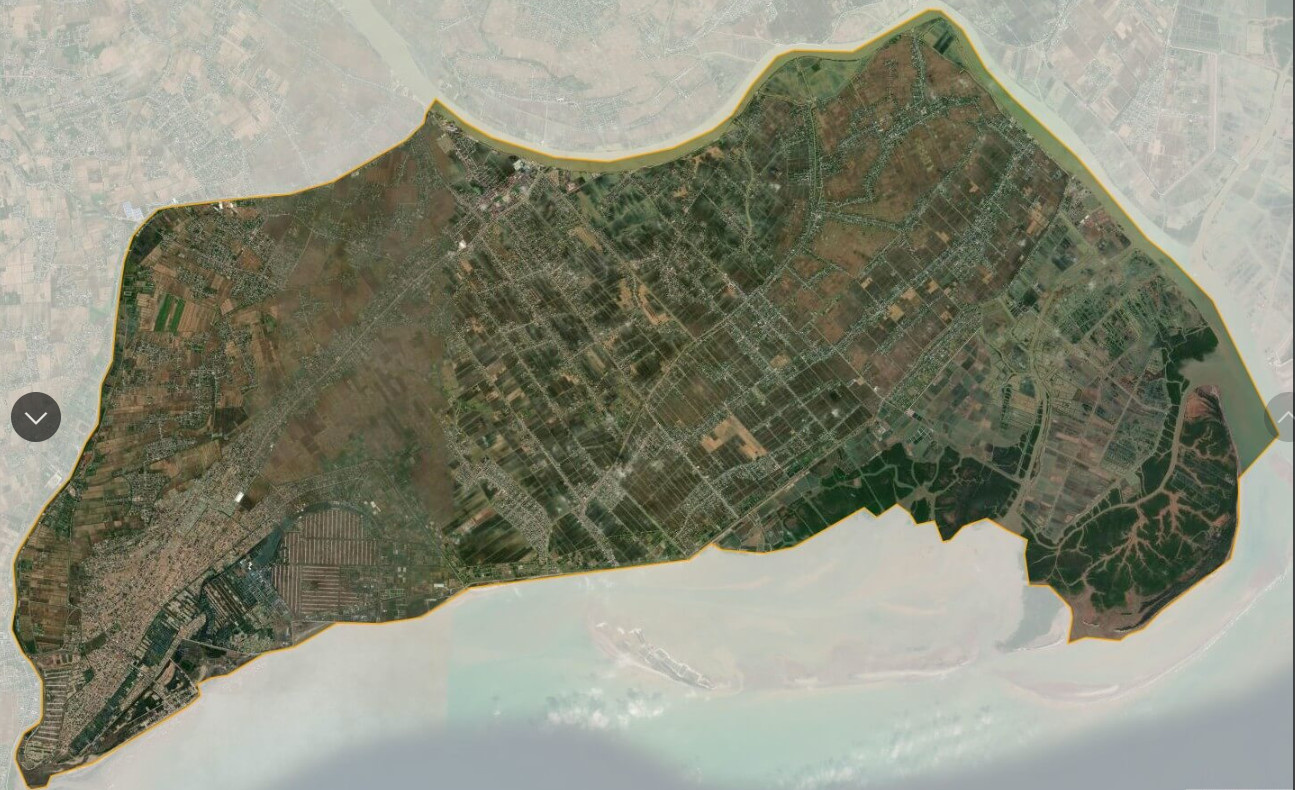 bản đồ vệ tinh huyện Giao Thủy