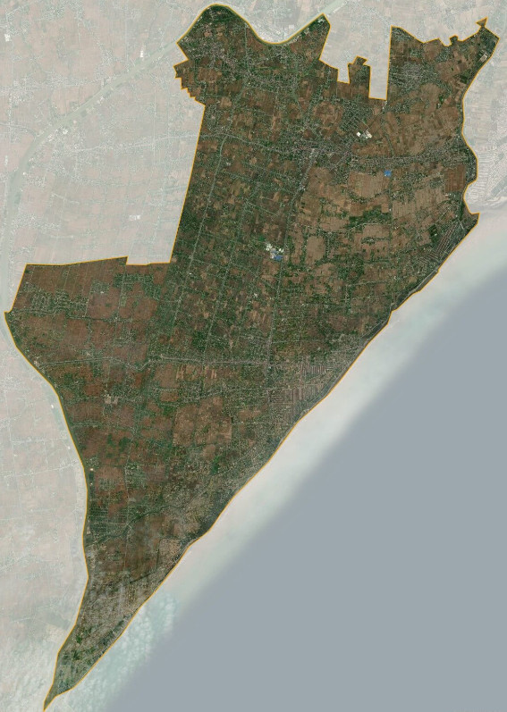 Bản đồ vệ tinh huyện Hải Hậu