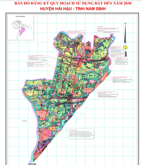 Bản đồ quy hoạch huyện Hải Hậu