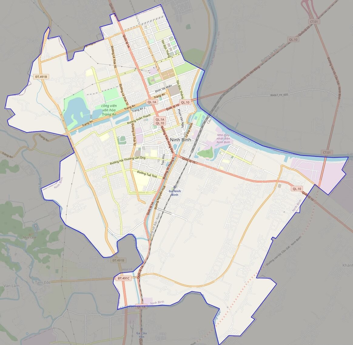 Bản đồ giao thông thành phố Ninh Bình