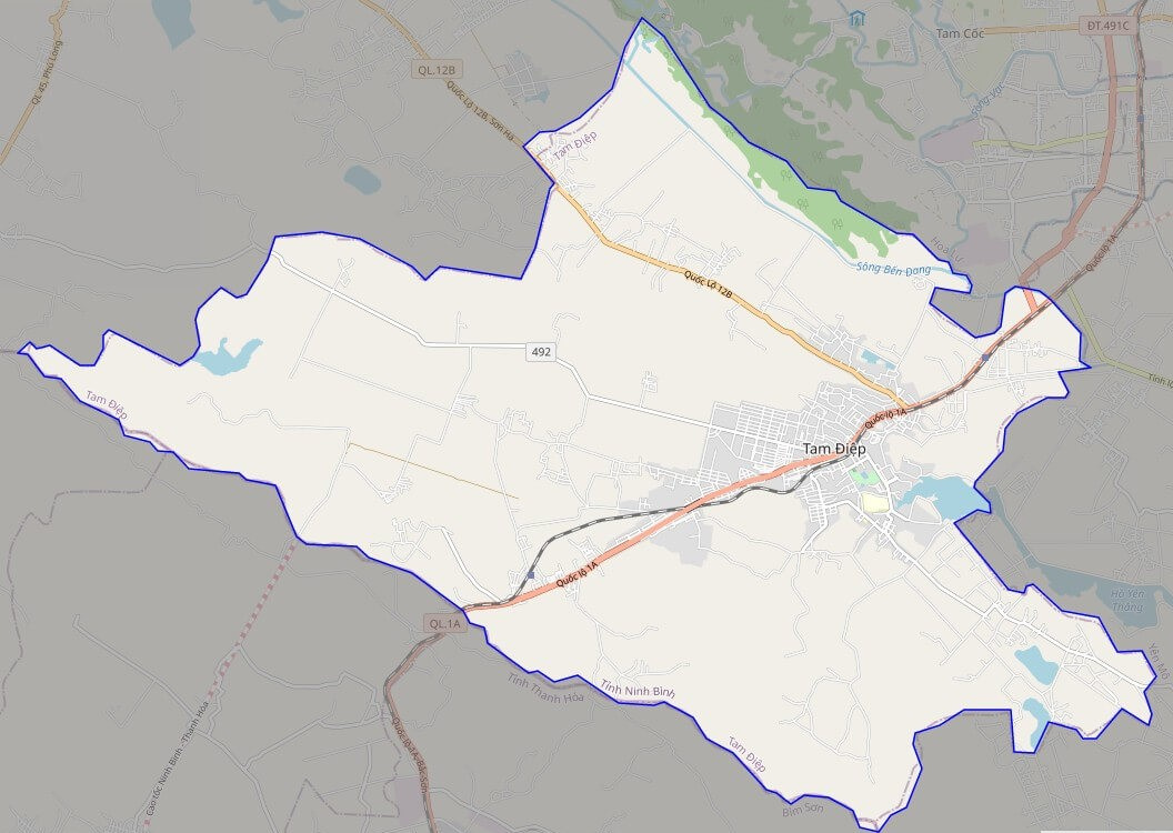 Bản đồ giao thông thành phố Tam Điệp