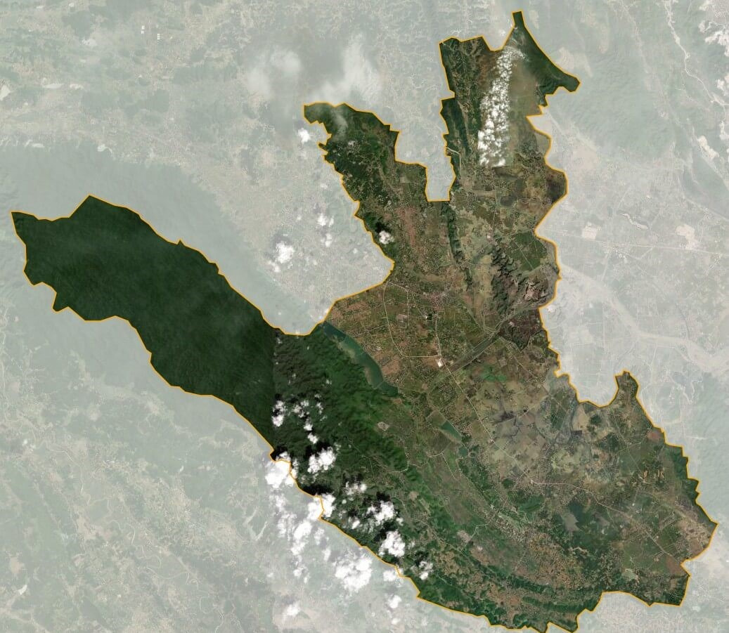 Bản đồ vệ tinh huyện Quán Nho