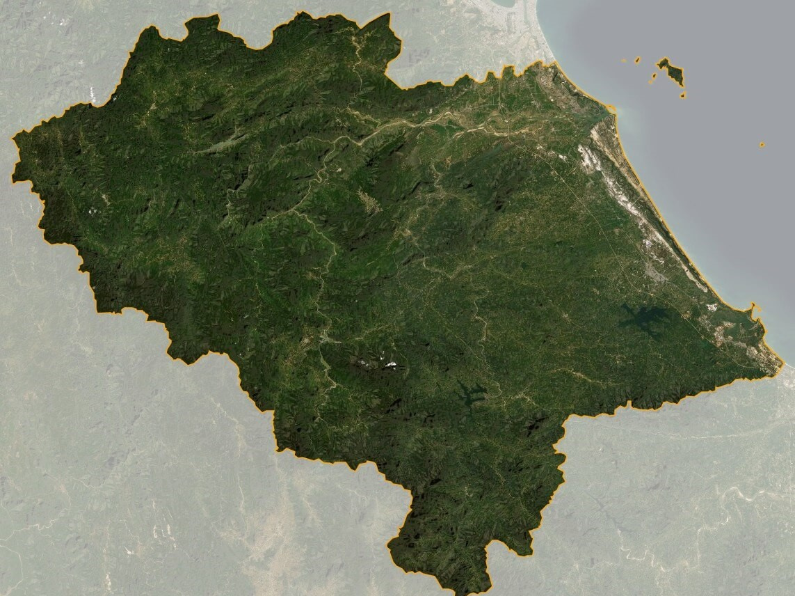 Bản đồ vệ tinh tỉnh Quảng Nam