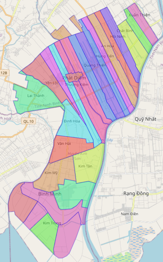 Bản đồ hành chính huyện Kim Sơn
