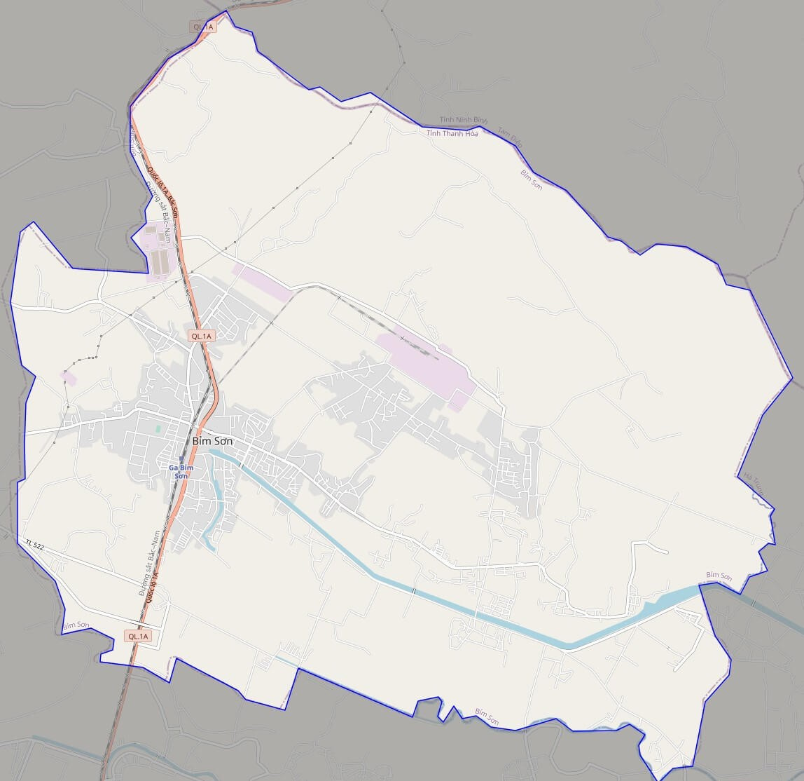 Bản đồ giao thông thị xã Bỉm Sơn