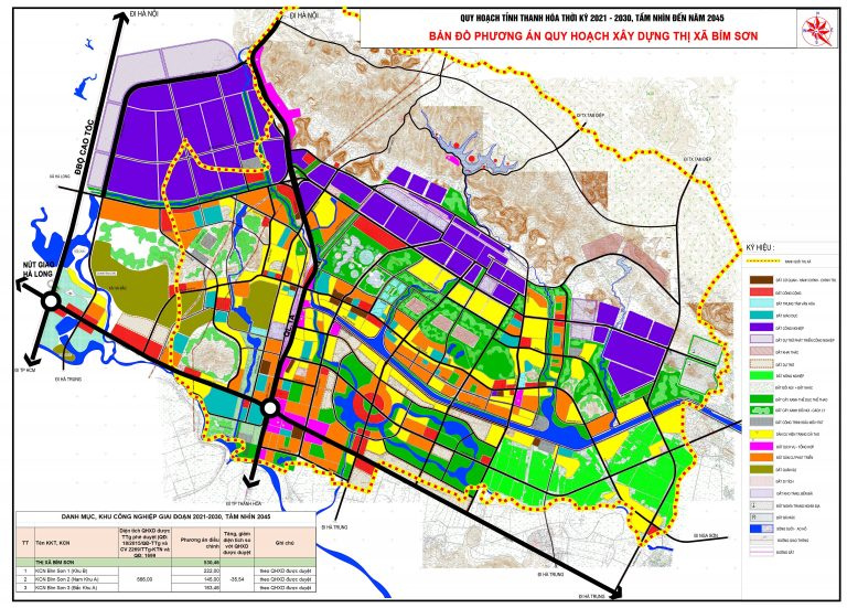 Bản đồ quy hoạch thị xã Bỉm Sơn