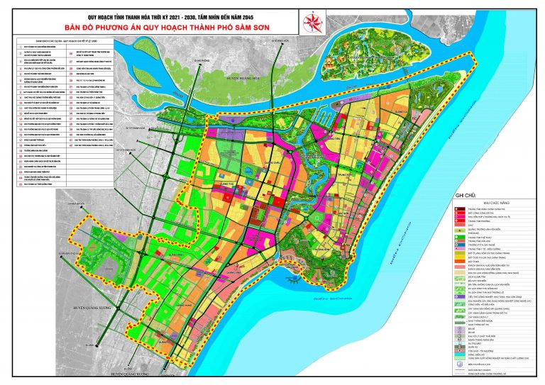 Bản đồ quy hoạch thành phố Sầm Sơn