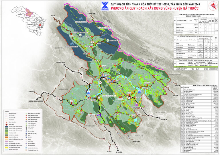 Bản đồ quy hoạch huyện Bá Thước
