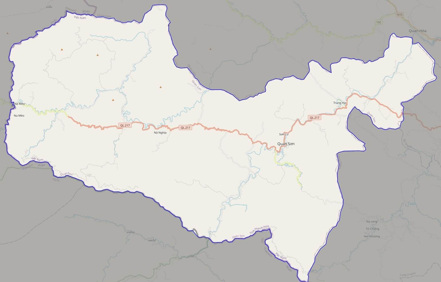 Bản đồ giao thông huyện Quan Sơn