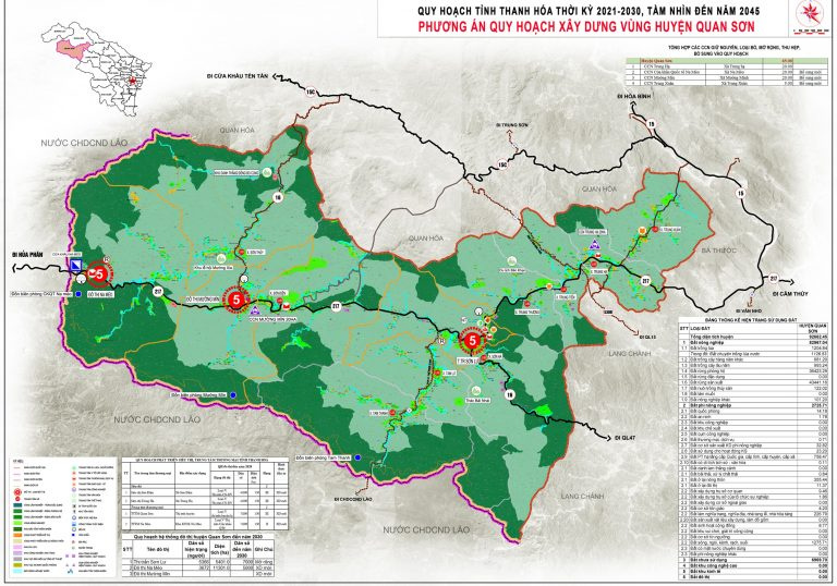 Bản đồ quy hoạch huyện Quan Sơn