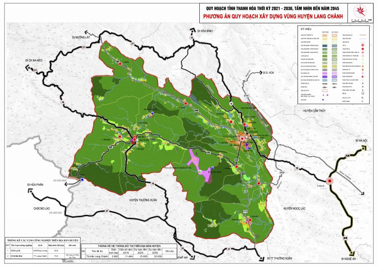 Bản đồ quy hoạch huyện Lang Chánh 