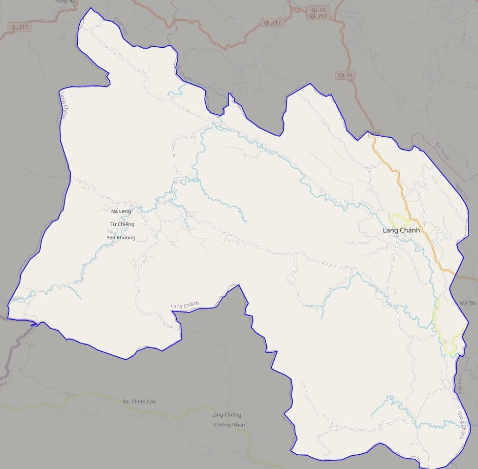 Bản đồ giao thông huyện Lang Chánh